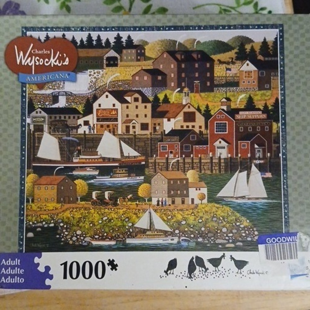 Charles Wysocki Americana The Cambridge 1000 Piece Jigsaw Puzzle MB Puzzles